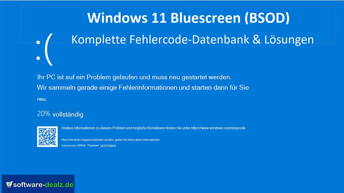 Windows 11 Bluescreen Anleitung mit kompletter Fehlercode-Liste und Reparaturen