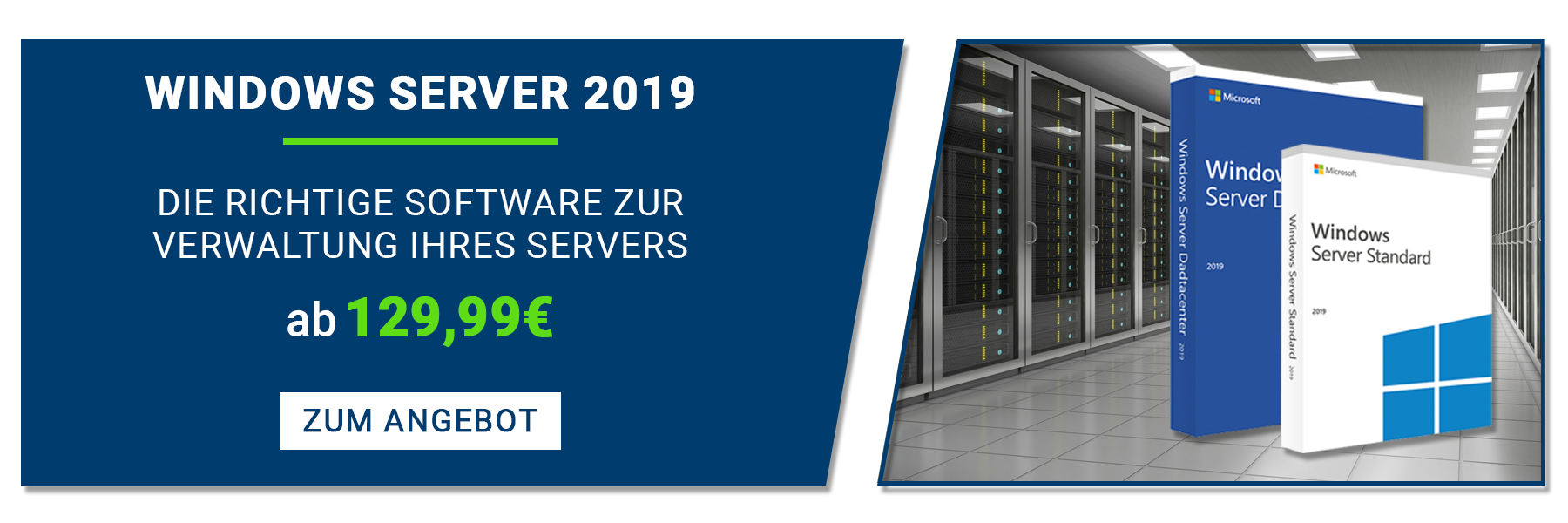 Windows Server 2019: Die neueste Version des Server-Betriebssystems von Microsoft, die mehr Sicherheit und verbesserte Leistung bietet.